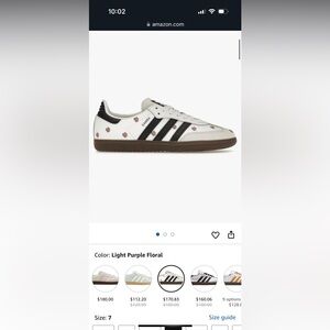 Adidas Samba OG “light purple floral” NWOT 🌸